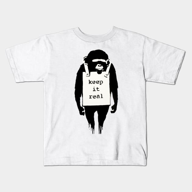 Keep it Real Banksy Kids T-Shirt by Confusion101